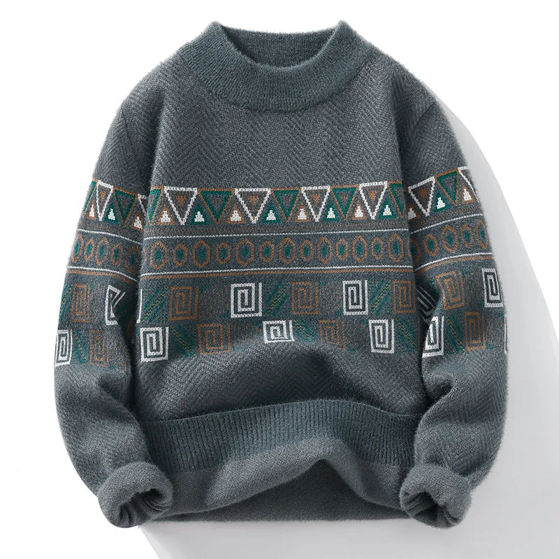 Borison | Men's Striped Knit Sweater