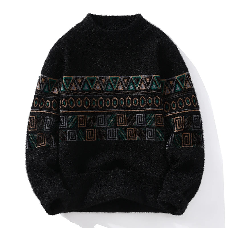 Borison | Men's Striped Knit Sweater